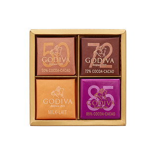 歌帝梵（GODIVA）巧克力4片装20g 巧克力原产国比利时 休闲零食 办公室分享