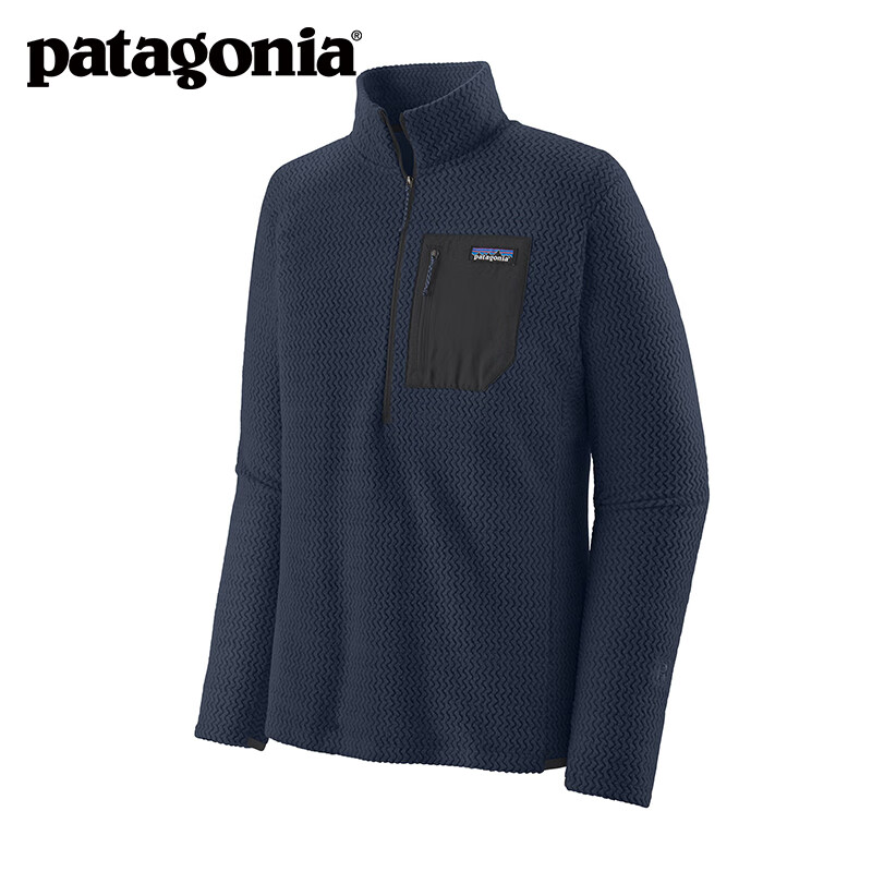 巴塔哥尼亚（Patagonia）男士保暖抓绒衣R1套头衫立领半拉链上衣Air Zip Neck 40245 NENA S WAVB