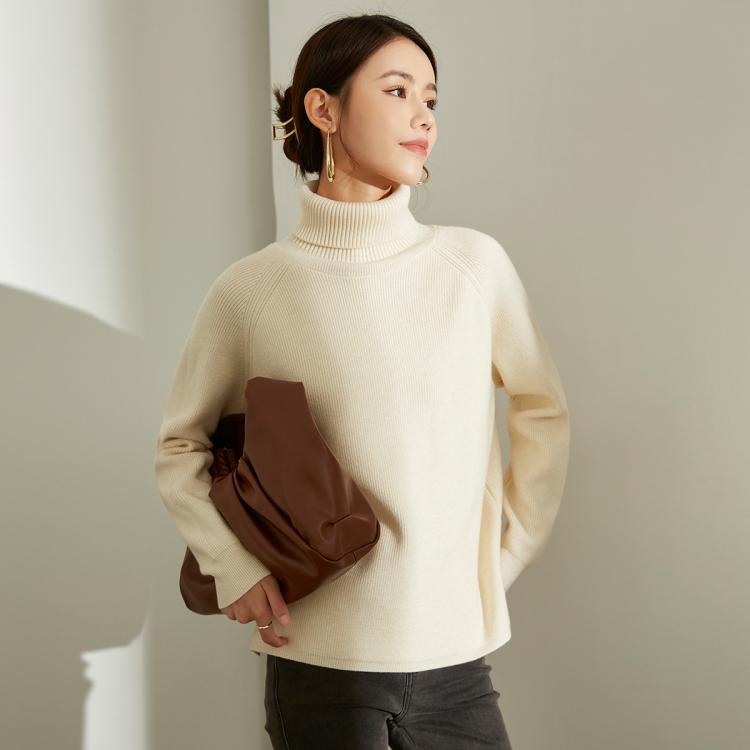 基础款高领打底针织衫修身显瘦毛衣上衣女