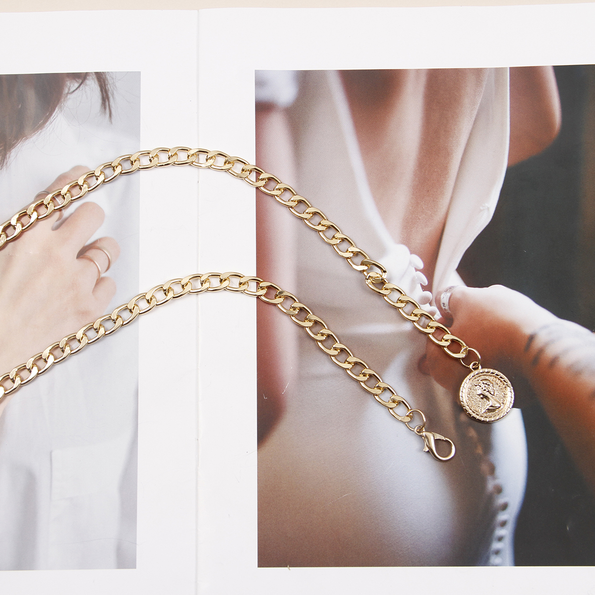 腰链女配饰裙子金属链条装饰皮带配裙细款腰带连衣裙腰带女高级感