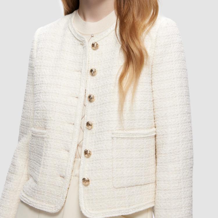 【小香风外套】秋季绵羊毛气质小香风短外套女