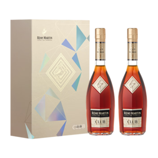 人头马（Remy Martin）CLUB500ml双支装礼盒老包装 法国优质干邑白兰地 洋酒 500mL 2瓶