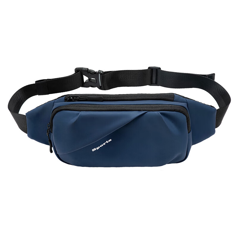 TFO运动腰包 户外越野跑步收纳包手机包 蓝色 25*5*13CM