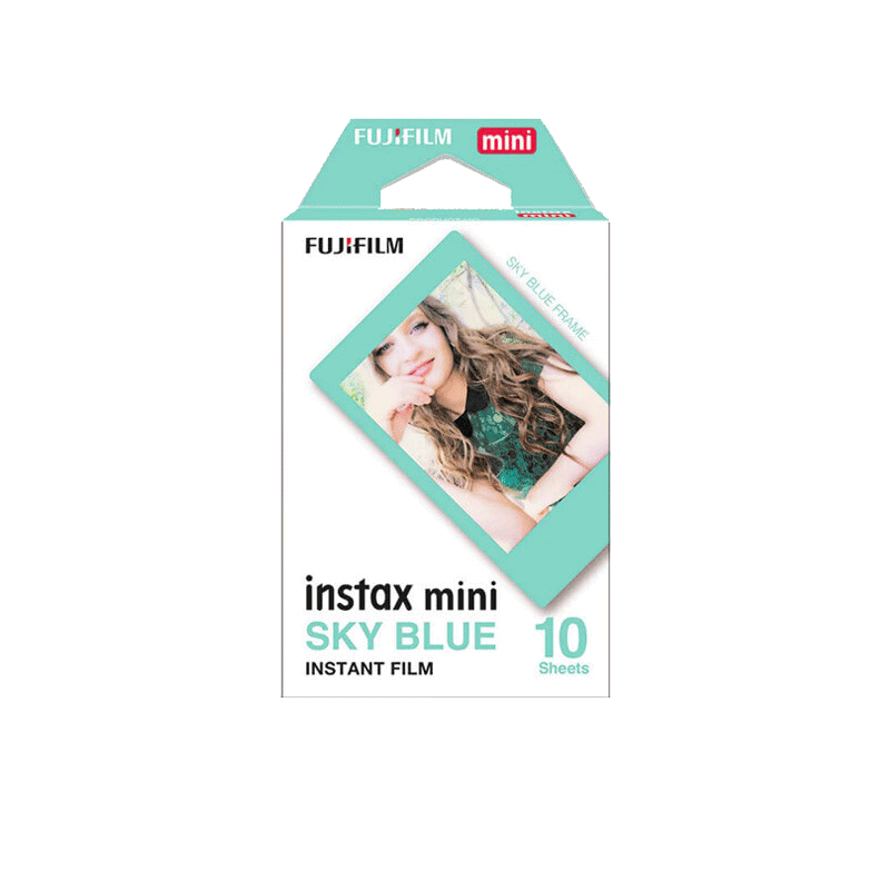 INSTAX 富士 拍立得 花边相纸  蓝边10张*2 套装 迷你胶片 适用于mini7+ 11/12/99等新年  【多件价优】蓝边10张*2