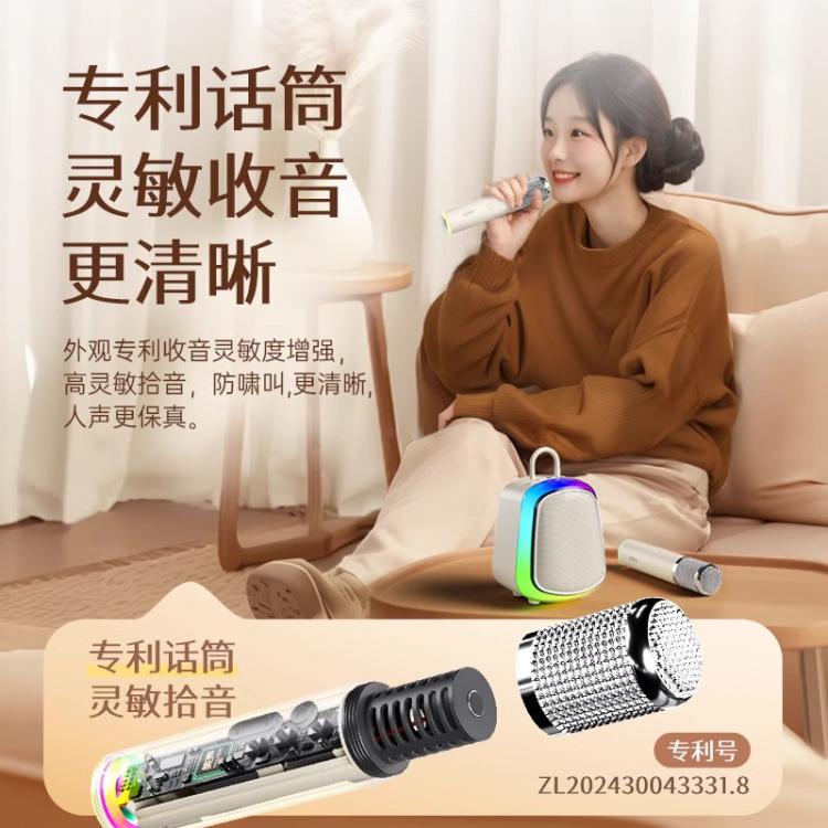 蓝牙音箱家用无线k歌音响话筒麦克风户外唱歌小型家庭KTV