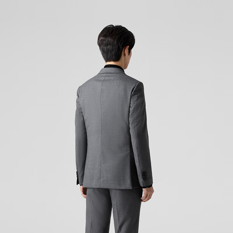 威可多（VICUTU）男士西服上衣秋季舒暖灰色结婚礼服商务正装西装外套 175/B上衣/马甲或84裤装 深灰上衣