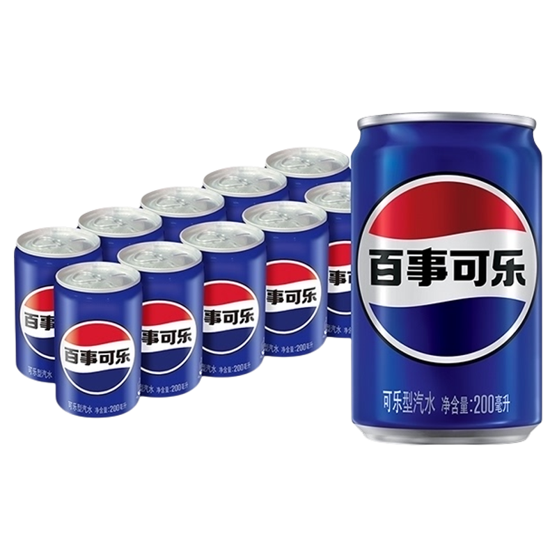 百事可乐碳酸饮料迷你罐200ml*10罐（包装）（包装）