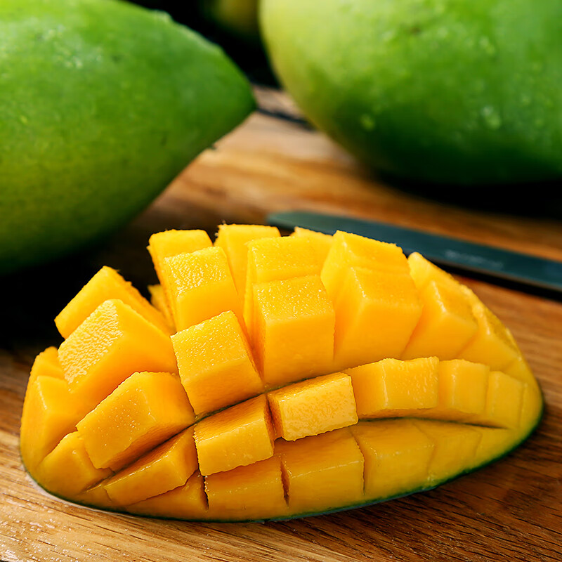 玖原农珍 海南青皮金煌芒现摘优选大芒果 新鲜水果  -5斤