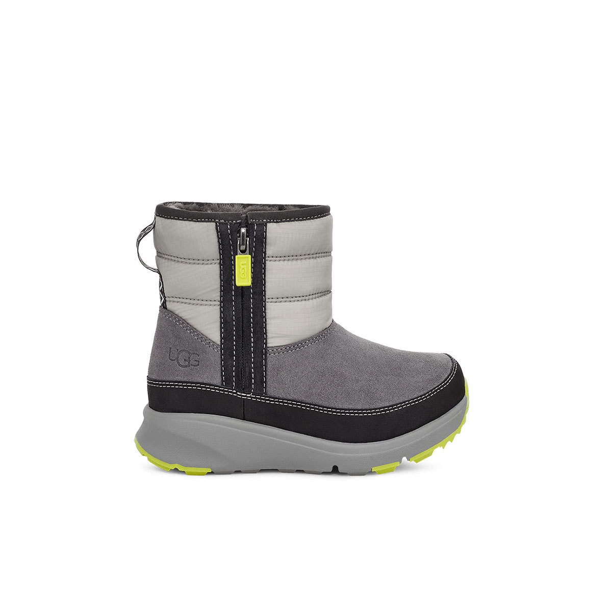 童鞋男童拉链雪地靴防泼水翻毛皮儿童短靴棉鞋1130439T