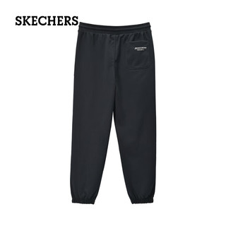 斯凯奇（Skechers）男士秋冬季运动休闲裤潮流舒适百搭宽松百搭运动裤 0018【碳黑】 M