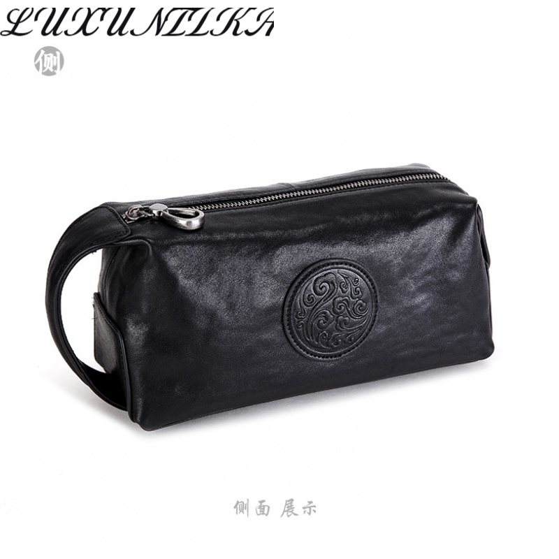 LUXUNTIKA品牌手包男 大容量真皮新款手抓包牛皮商务时尚手拿男士潮牌商务包 小号