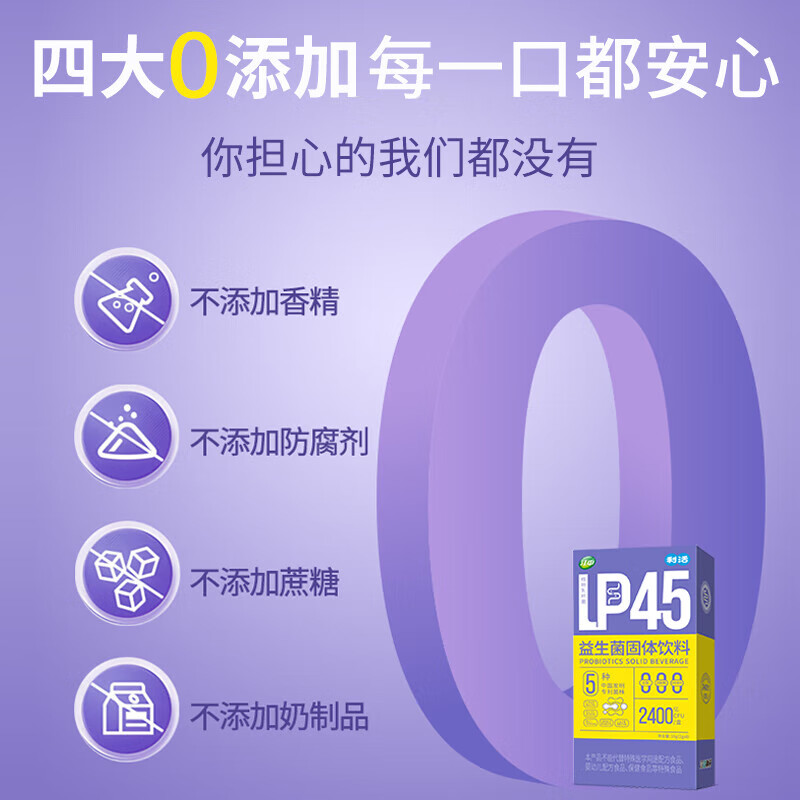 利活益生菌粉男女成人大人肠胃肠道健康 2400亿CFU/盒 【0香精】8盒64条礼盒装