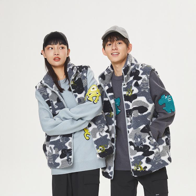 【帅气男友风】春季马甲男女同款仿羊羔绒IP联名男士背心马甲