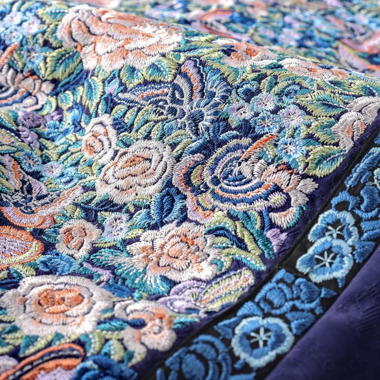 绣花复古马面裙礼服裙宴会连衣裙女春秋