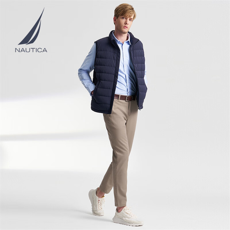 诺帝卡（NAUTICA）【商场同款】男装秋冬新防轻溅水立领羽绒马甲男JO4312