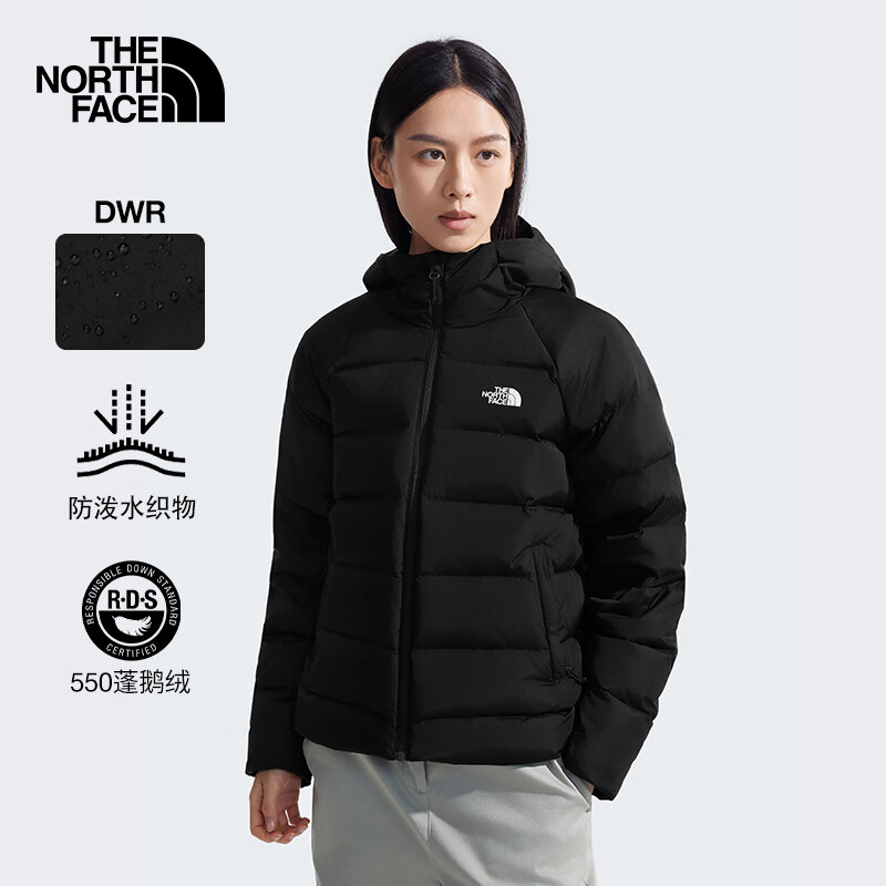 北面（The North Face）【经典款】北面羽绒服女保暖防泼水鹅绒户外上新|8DMN JK3/宇宙黑 L /165
