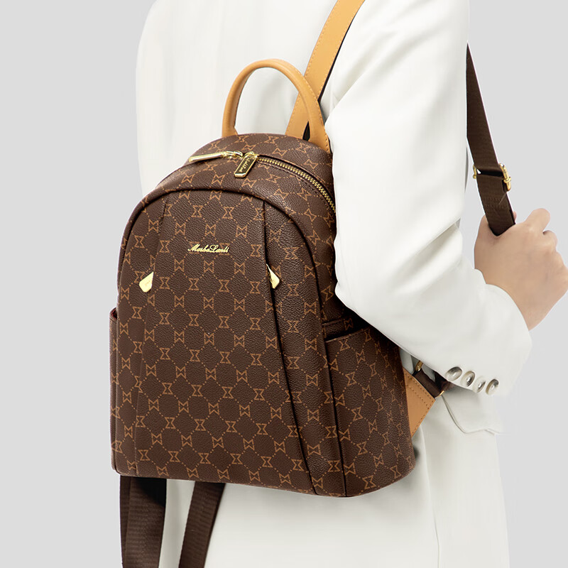 马莎兰缇（MashaLanti）双肩包女士大容量书包轻奢大背包休闲旅行包38妇女