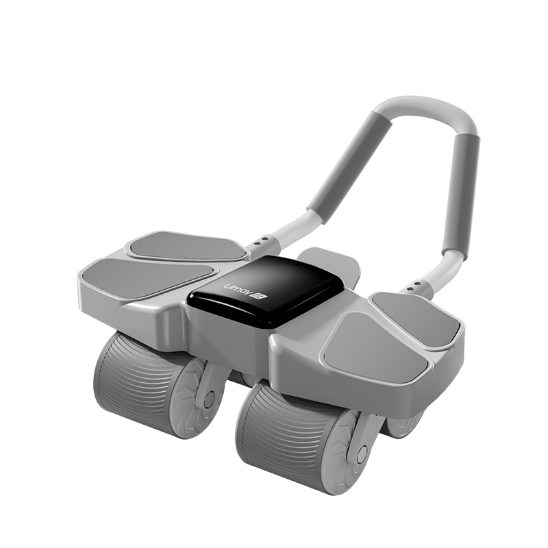 Umay佑美四轮健腹轮自动回弹小程序智能计数健身器材腹肌轮体重管理计划