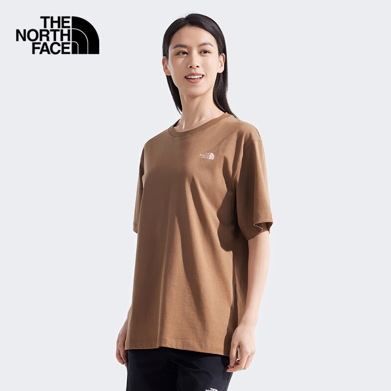 THE NORTH FACE25春夏北面T恤男女情侣户外运动印花透气爱心短袖8D7U