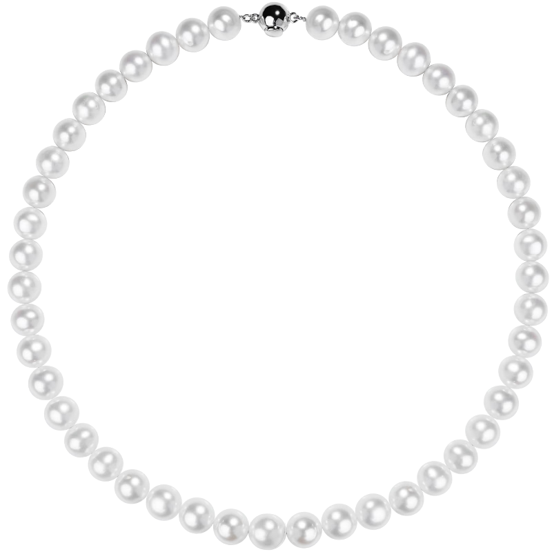 大溪地淡水珍珠项链 925银扣7-8mm近圆珍珠珠链锁骨链送妈妈送爱人礼物