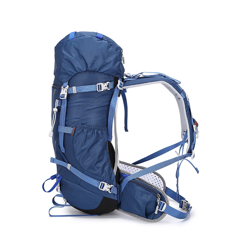 艾王专业登山包男女大容量牛津布背包户外徙步40升超轻旅行双肩包 宝蓝色（二代款） 40L