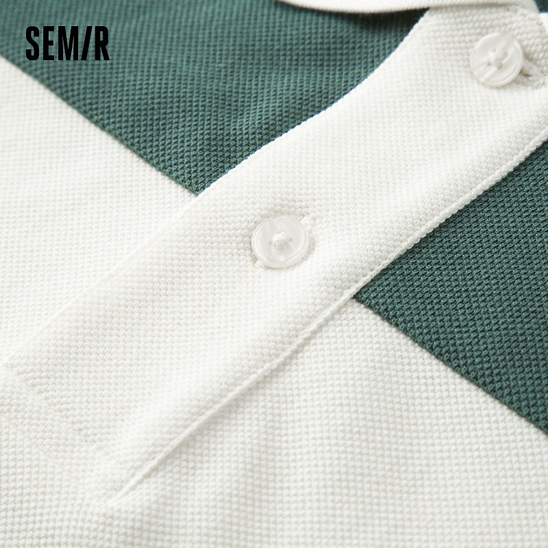 森马（Semir）POLO衫男夏季时尚经典撞色条纹短袖上衣潮