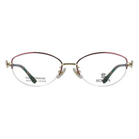 施洛华 _SP405 C105_豪华纯钛_女士红色半框（商务款）眼镜架