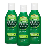 銀聯返現購：Selsun綠色 舒緩去屑洗發水 200ml *3瓶