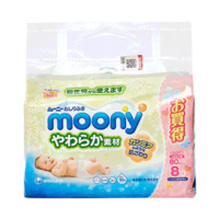 moony 尤妮佳 婴儿湿巾 80片 *8包 *2件