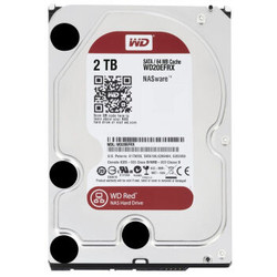 西部数据(WD)红盘 2TB SATA6Gb/s 64M 台式机硬盘(WD20EFRX)