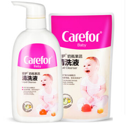 Carefor 爱护 婴儿蛋白水解奶瓶清洗剂500ml+补充装 200ml *6件