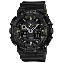 CASIO 卡西欧 G-SHOCK系列 GA-100L-1A 双色表带运动防水手表 