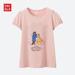 UNIQLO 优衣库 189988 女童短袖印花T恤 水粉色