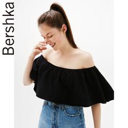 Bershka 巴适卡 02621987800 女士露肩T恤