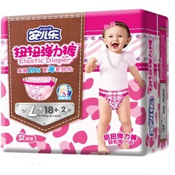 【京东超市】安儿乐（Anerle）纸尿裤 拉拉裤 扭扭弹力裤（女）中号M25片 *4件
