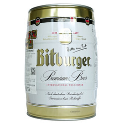 【京东超市】德国进口 碧特博格 （Bitburger）啤酒 5L*1桶装