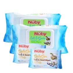 【天猫超市】 Nuby/努比  婴儿湿巾 促销组合装88抽*2+25抽*2 *19件