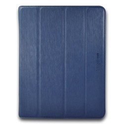 DiscoveryBuy迪思拜尔iPad2/iPad3/iPad4环保风简PU皮pad保护皮套商务深邃蓝色带唤醒休眠