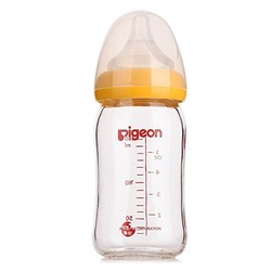 PIGEON 贝亲 自然实感 宽口径 PPSU奶瓶 240ml 配硅胶L奶嘴 不含BPA (黄色) *2件
