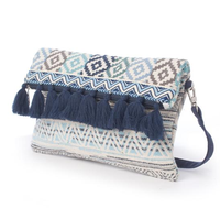 R STUDIO 女士民族风印花流苏斜挎包