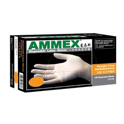 AMMEX 爱马斯 TLFC42100 乳胶手套 小号 标准型 100只/盒 