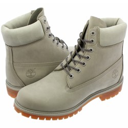 Timberland 添柏岚 6 Inch A1GAU 男士工装靴 浅灰色