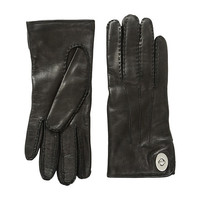 COACH 蔻驰  Leather Turnlock 女士真皮手套