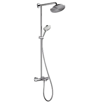 绝对值：Hansgrohe 汉斯格雅 27215000 恒温淋浴柱（飞雨240mm顶喷+飞雨120select 手持）