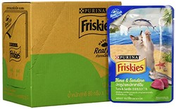 Friskies 喜跃 成猫吞拿鱼及沙丁鱼软包装罐头 80g*12包
