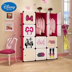 [当当自营]Disney迪士尼米妮 12门8格2挂(3列4) 收纳柜储物柜整理柜简易衣柜衣橱（赠磁铁）