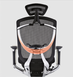 ergoup 笑脸椅 人体工学电脑椅办公椅老板椅同步滑翔电脑椅 人体工程学椅 黑框黑网 +凑单品