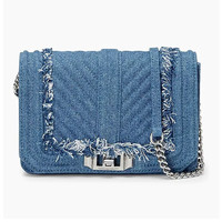 Rebecca Minkoff Love 女士牛仔菱格斜肩包