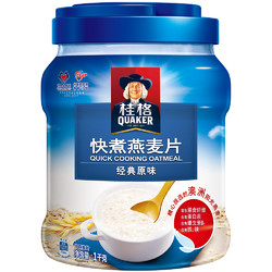 QUAKER 桂格 快煮纯燕麦片 1000g罐装 *6件