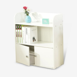 成居 储物收纳置物架 美式乡村松木纹小书柜书